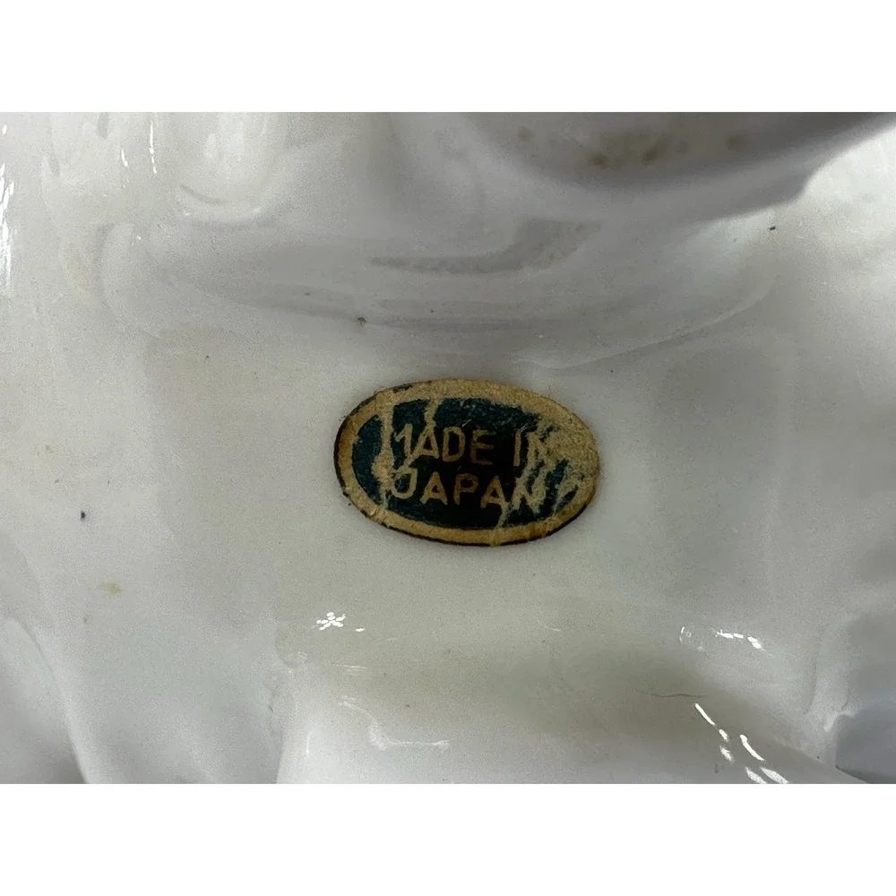Vintage Dog Figurine Ceramic Porcelain White Tan Long Hair Toy Breed 6
